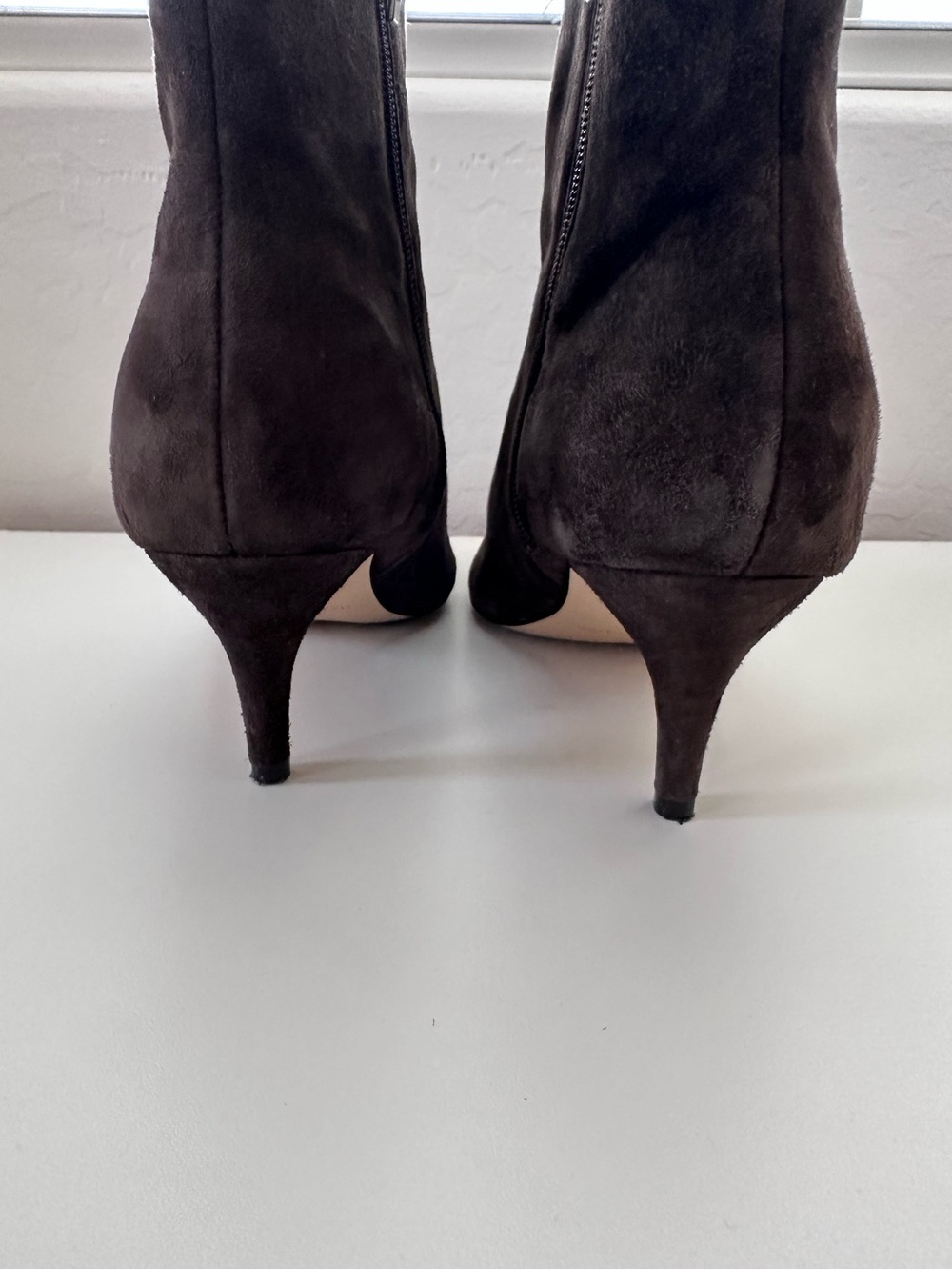 Mark Fisher Suede Pointed-Toe Ankle Booties in Dark Brown Size 9.5 - Picture 3 of 8
